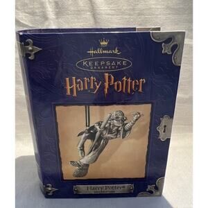 Hallmark Keepsake Christmas Ornament Harry Potter Flying Pewter 2000